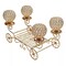 GOLD 18" Cinderella Carriage Crystal Beaded CANDLE HOLDERS CENTERPIECE Wedding